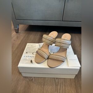 Casadei Beige Strappy Heels